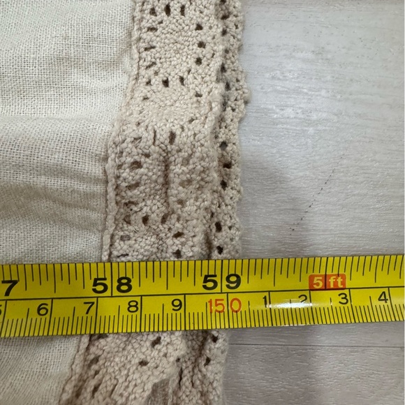 NWT Women's Medium Overalls Tan Cream Bohemian Crochet - Picture 14 of 16